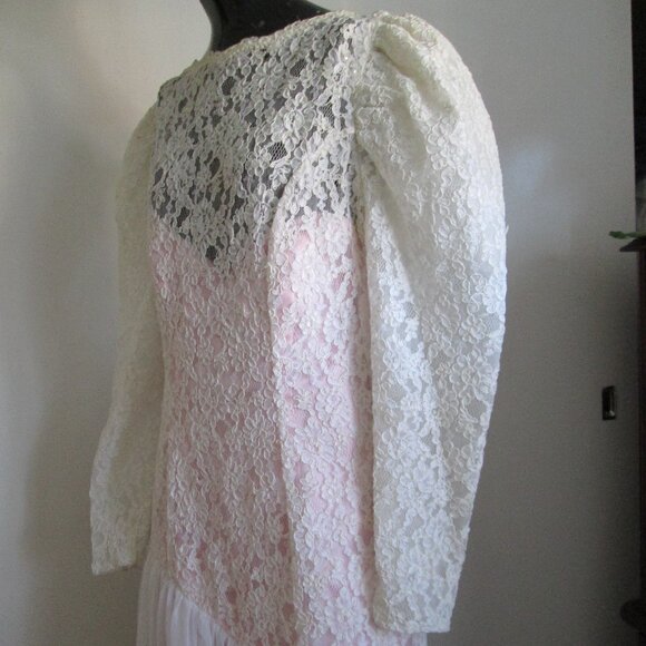 Vintage Eugene Alexander White Formal Gown - Picture 7 of 14